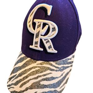 Colorado Rockies Purple Zebra Youth Baseball Cap Hat